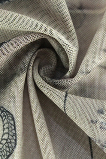 Sheer Mesh Print Bodysuit Knit Top