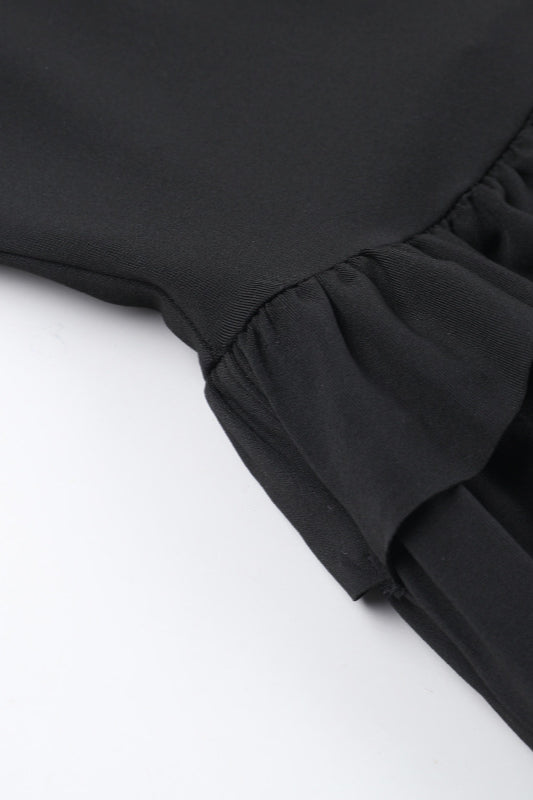 Off Shoulder Ruffle Layer Mini Dress