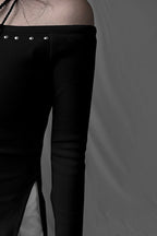 Studded Asymmetrical Ruched T-Shirt