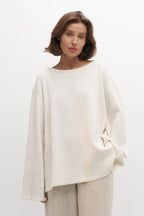 Backless Loose Fit Knit Blouse