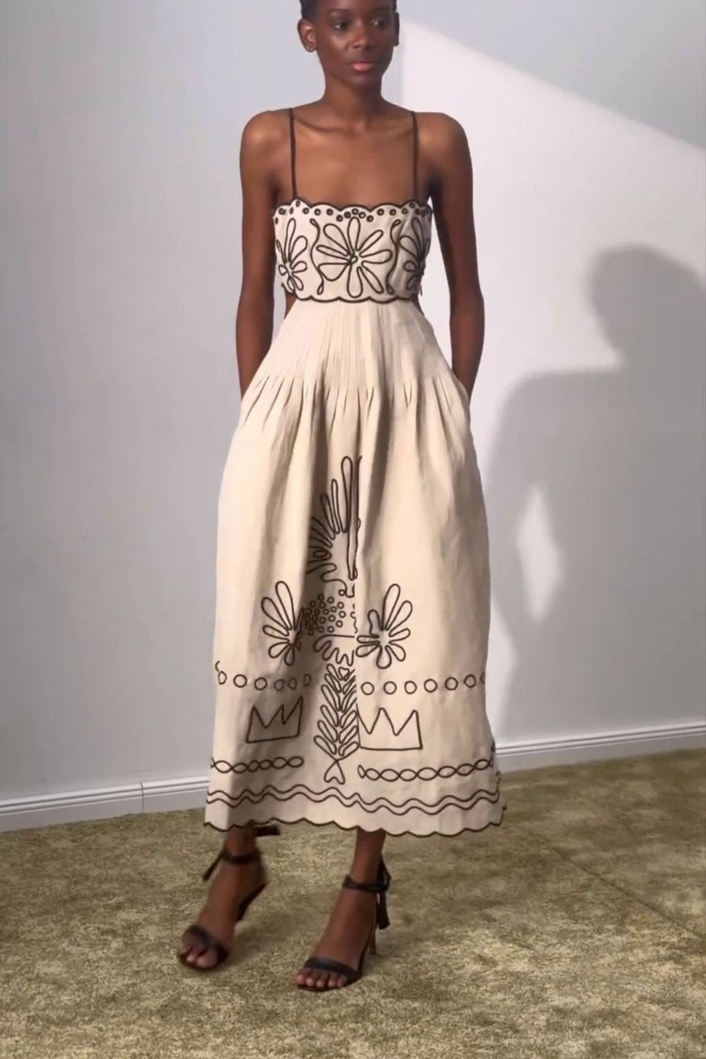 Printed Wide Hem Maxi Boho Dress