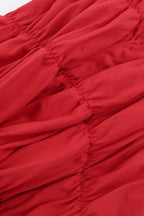 Ruched Mesh Hem Cami Top Shorts Two Pieces Set