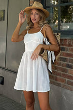 A Line Backless Boho Dress