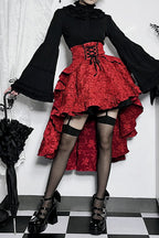 Lace-Up High Waist Mermaid Skirt