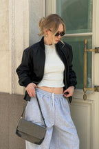 Vintage Black Leather Biker Jacket