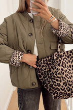 Army Green Relaxed Cotton Coat