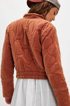 Vintage Urban Casual Quilted Stand-Collar Coat