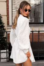 Tassel Sleeve Waisted Boho Dress