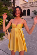 Ruched Cami Vacation Mini Dress