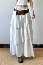 Asymmetrical A-Line Maxi Skirt