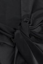 Stylish One-Shoulder Mesh Ribbon Maxi Dress