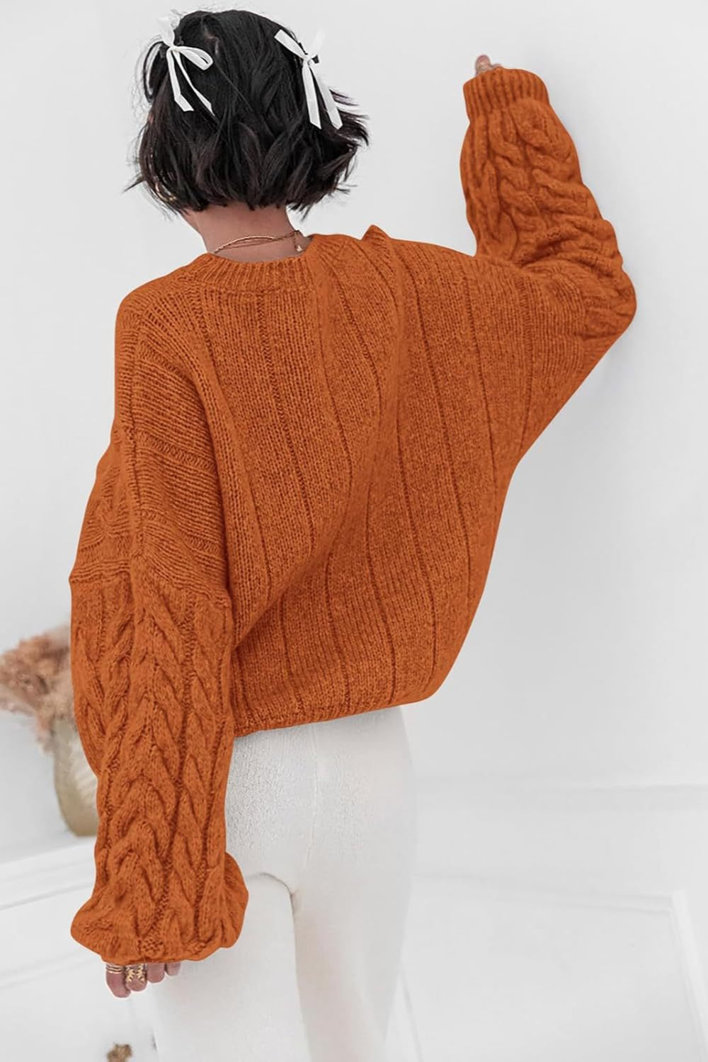 Vintage Chunky Knit Cable Sweater