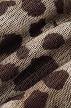 Ruched Leopard Bodysuit Crop Top