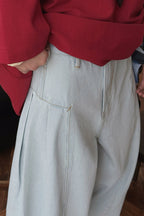 Deconstructed Flared Denim Jeans