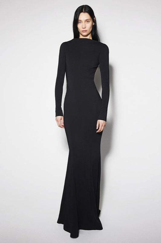 Sexy Backless Eyelet Bodycon Maxi Dress