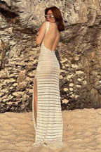 Round Neck Knit Tank Boho Dress