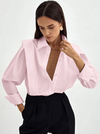 Structured Square Shoulder Panelled Blouse