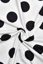 Short Sleeve Retro Dot Print Blouse