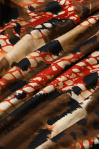 Backless Strappy Print Blouse