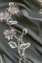 Vintage Flower Wings Print Hoodie