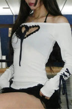 Heart Cutout Gothic T-Shirt