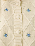 Floral Embroidered Cardigan Sweater