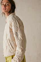 Vintage Urban Casual Quilted Stand-Collar Coat