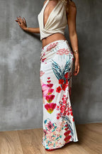 Digital Print High Waist Bodycon Skirt