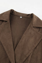 Belted Suede Trench Coat