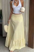 Striped Colorblock High Waist Pencil Skirt