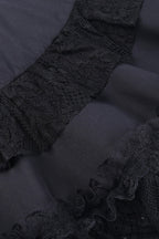 Slim Fit Gothic Lace Accent Skirt