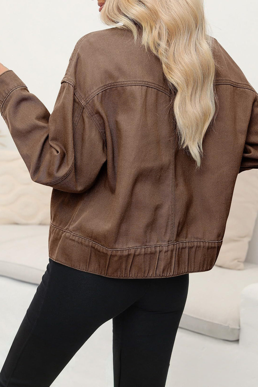 Long Sleeve Denim Work Coat