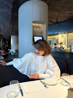 Puff Sleeve Stand Collar White Blouse