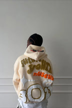 Oversized Letter Puff Print Hoodie