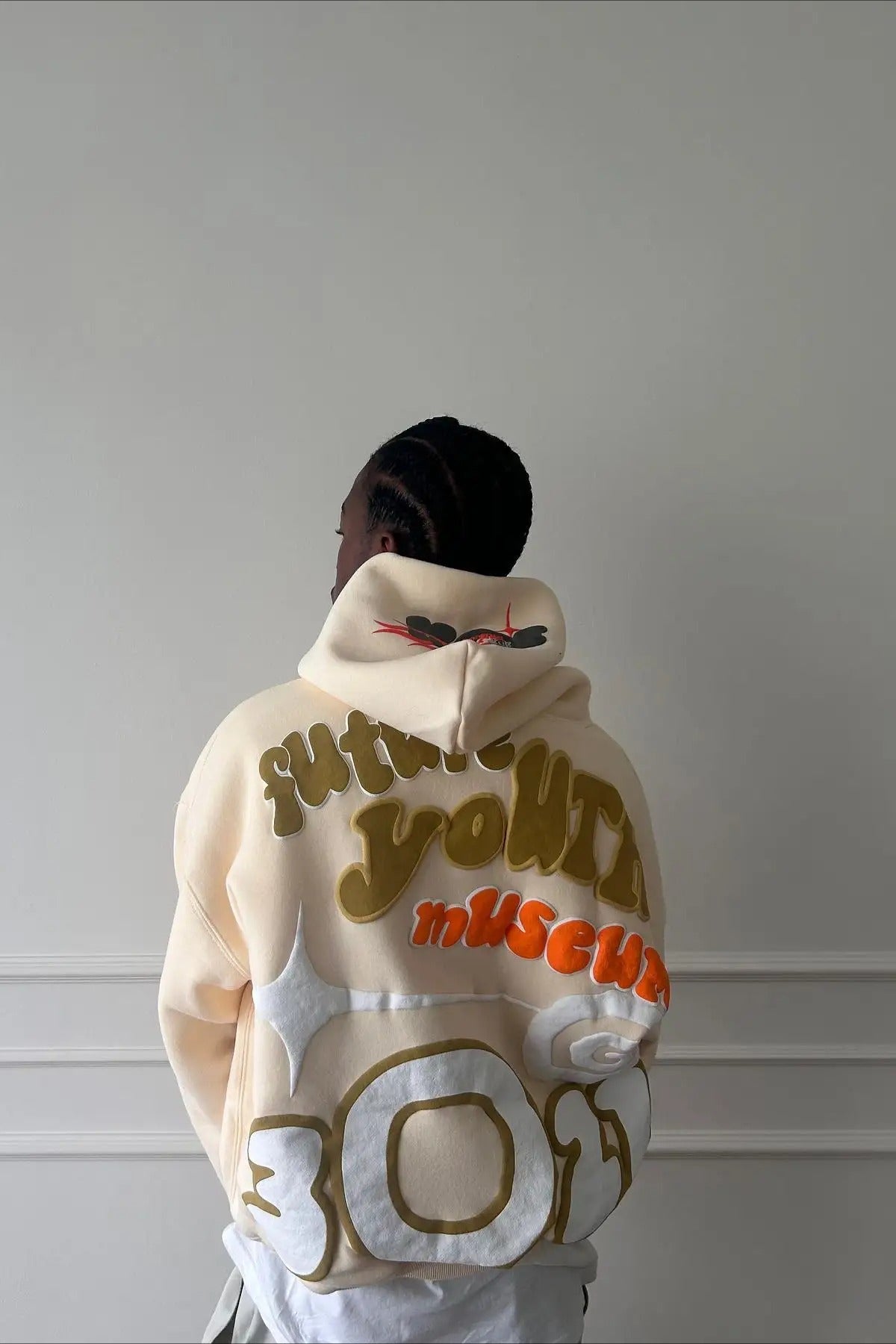 Oversized Letter Puff Print Hoodie