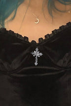 Halloween Lace Trim Cami Dress