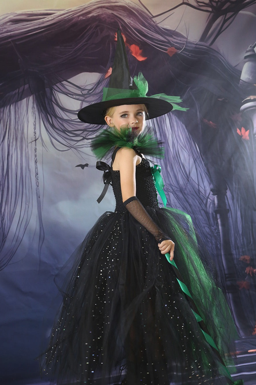 Witch Tutu Dress Kid Halloween Costume