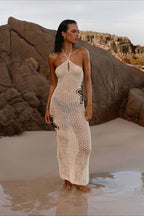 Sexy Hollow Knit Beach Bikini Boho Dress