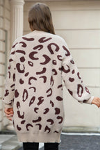 Loose Fit Leopard Print Cardigan