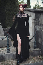 Velvet Lace Gothic Halloween Dress