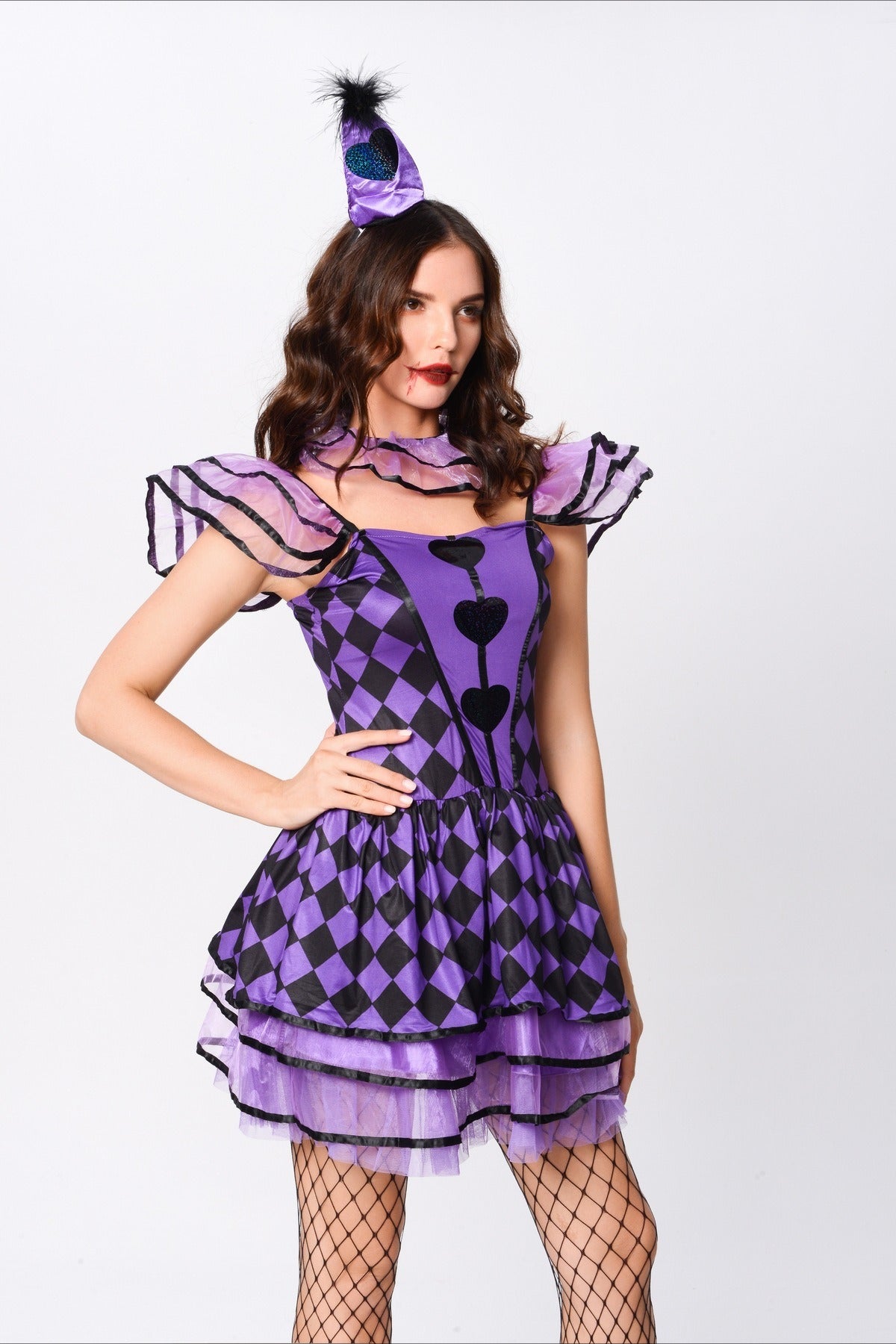 Vampire Circus Clown Halloween Costume
