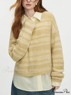 8.7% Wool Circular Neck Dropped Sleeve Pullover