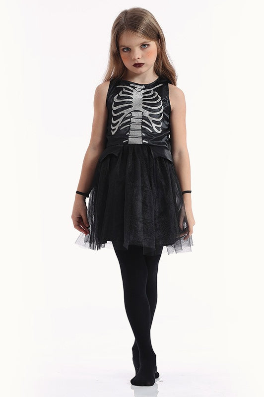 Skeleton Print Kid Halloween Costume