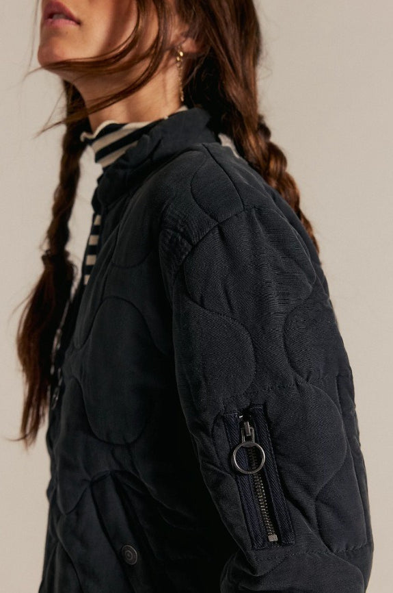 Vintage Urban Casual Quilted Stand-Collar Coat