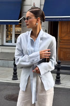 Vintage Cotton Tie Front Blouse