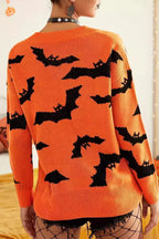 Halloween Jacquard Long Sleeve Sweater
