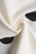 Polka Dot Elastic Waist Skirt