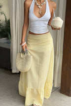 Striped Colorblock High Waist Pencil Skirt