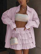 Chic Striped Blouse and Layered Blouse