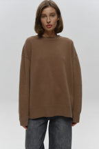 Loose Fit Crew Neck Knit Sweater